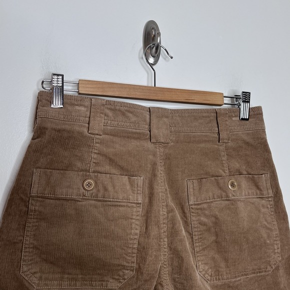 Banana Republic Corduroy Barrel Leg Pants Brown Womens Size 4 High Rise Utility - Picture 6 of 7